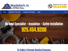 Tablet Screenshot of moranroofing.com